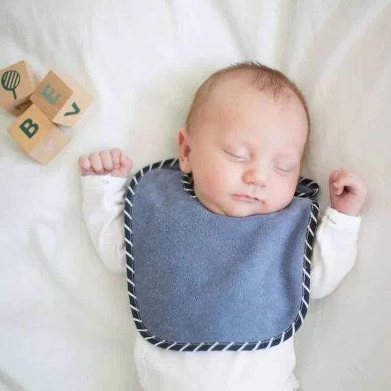 Lot de 7 bavoirs pour bébé – TROIS KILOS SEPT bleu