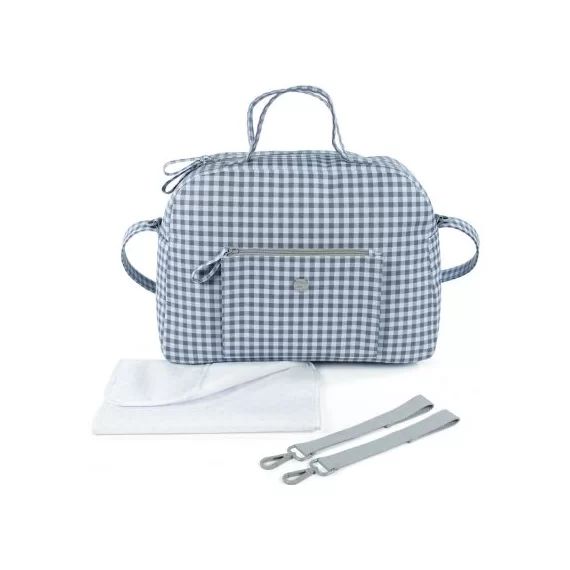 Sac à langer Together Vichy bleu et gris