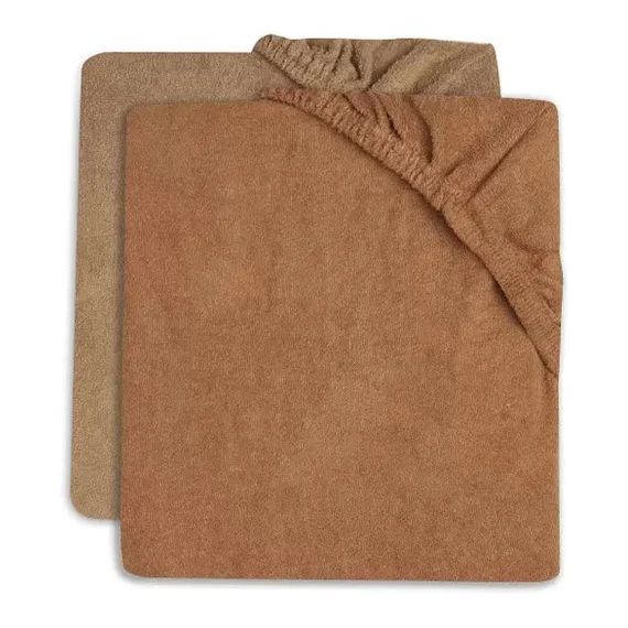 Lot De 2 Housses De Matelas À Langer Éponge En Coton Caramel & Biscuit