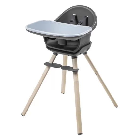 MAXI-COSI Moa Chaise haute bébé évolutive 8 en 1, Chaise haute/Réhausseur/Tabouret/Bureau, De 6 mois à 5 ans, Beyond Graphite2 Eco gris