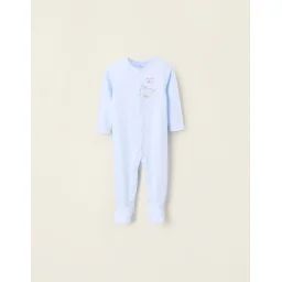 Grenouillère En Coton Bleu