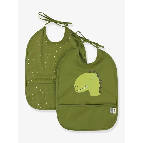 Lot de 2 bavoirs imperméables TRIXIE mr dino