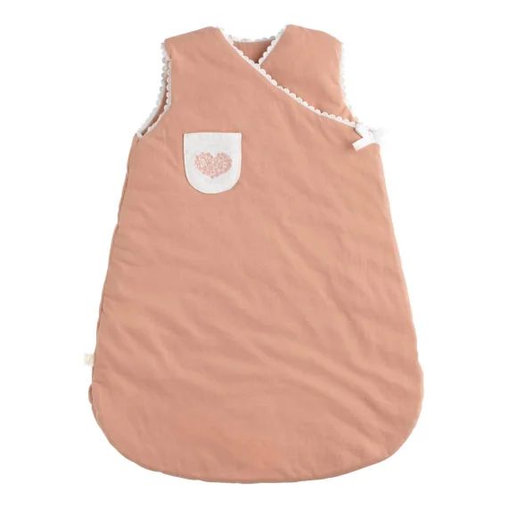 Gigoteuse Bébé Naissance En Coton Brodée Rose