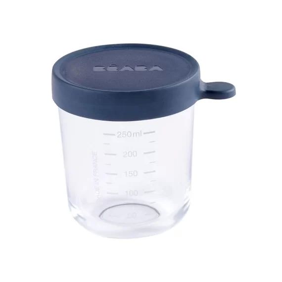 Pot de conservation Portion en verre bleu (250 ml)