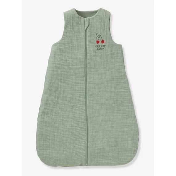 Gigoteuse spécial été ouverture centrale CHERRY vert sauge