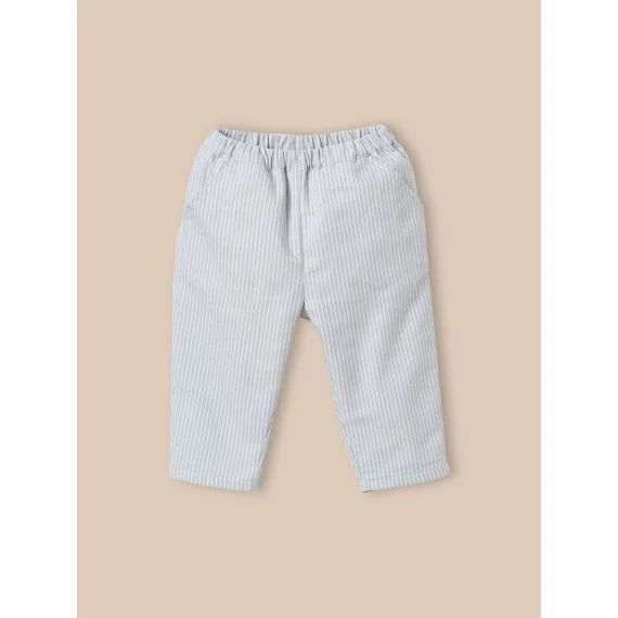 Pantalon Rayé Rayure Vert Doux