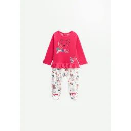 Pyjama Bébé En Velours Aloha Savana Rose