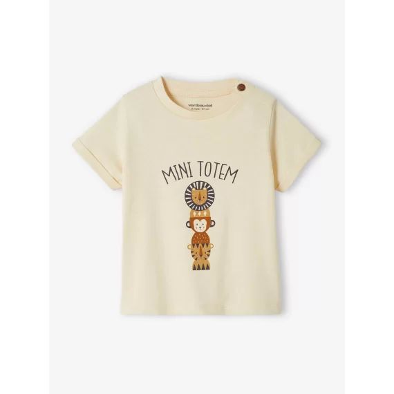 T-shirt mini totem bébé manches courtes écru