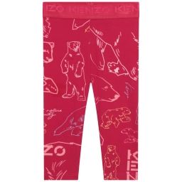 Legging imprimé avec logo Fille Rose