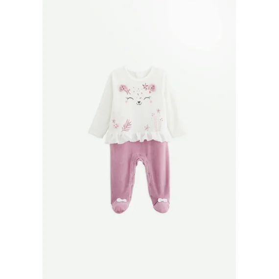 Pyjama Bébé En Velours Louisa Rose