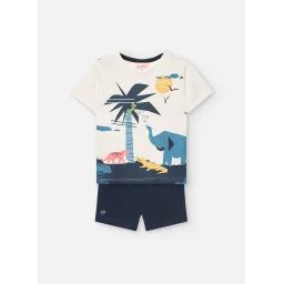 Ensemble T-shirt Et Short 100 % Coton Blanc