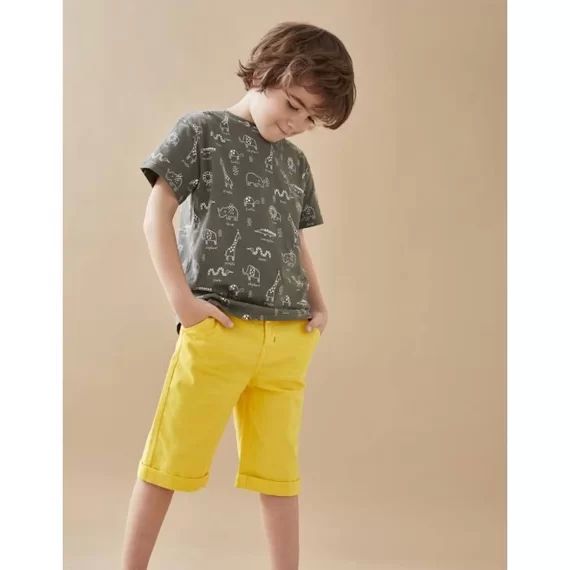 Pantalon en twill jaune
