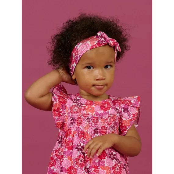 Bandeau Rose Bébé Fille – Ecru