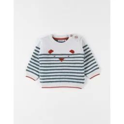 Pull rayé Nouky chiné vert