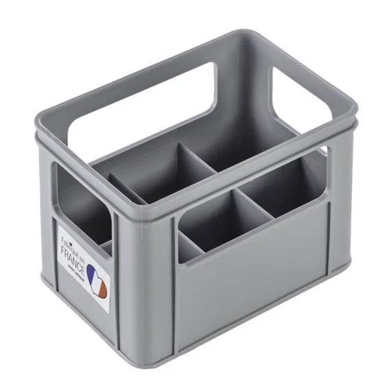 Bac À 6 Biberons Gris