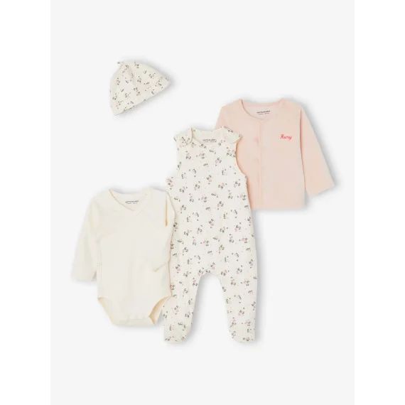 Kit naissance personnalisable 4 pièces rose pâle