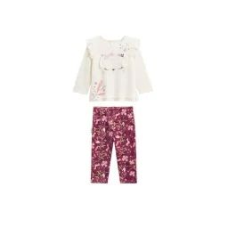 Pyjama Bébé 2 Pièces En Velours Mila Blanc