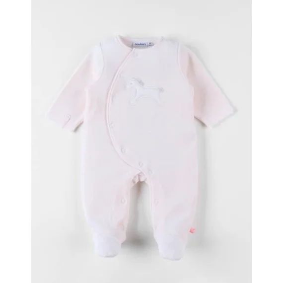 Pyjama En Velours Côtelé, Coeur Rose