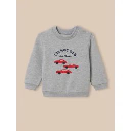 Sweat Imprimé En Coton Biologique Gris Chine