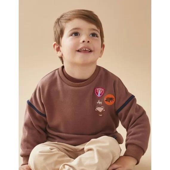 Sweat en Sweatoloudoux® marron