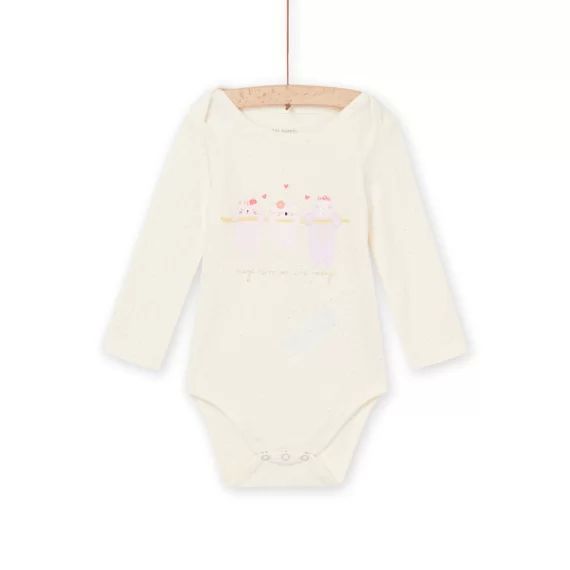 Body À Imprimé À Pois Et Motifs Animaux – Ecru