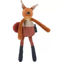 Hochet peluche Harry l&rsquo;écureuil Pomme des Bois (30 cm)