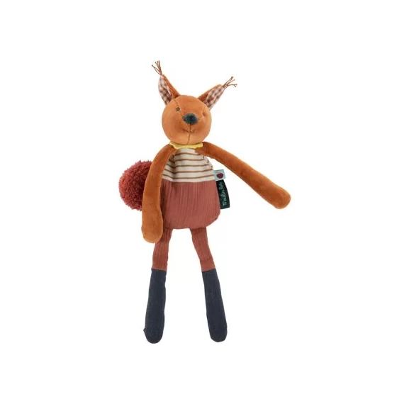 Hochet peluche Harry l&rsquo;écureuil Pomme des Bois (30 cm)