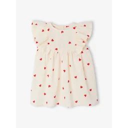 Robe bébé en seersucker vanille