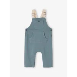 Salopette bébé en molleton bleu grisé