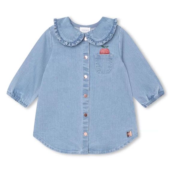Robe en denim Fille Bleu