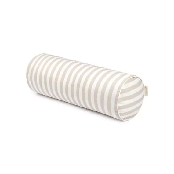 Coussin cylindrique Java Taupe Stripes Natural