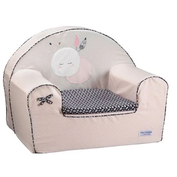 Fauteuil Club Bébé – Sauthon – Miss Fleur De Lune – Rose Poudré – Déhoussable Et Lavable – 41x42x50 Rose
