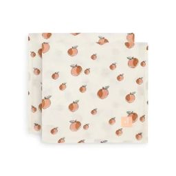 Lange gaze de Coton (x2) 115x115cm Peach –