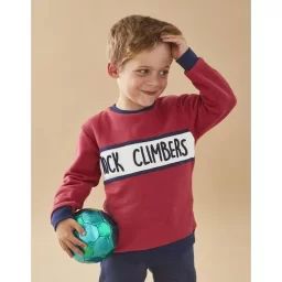 Sweat Molleton Graté Rouge