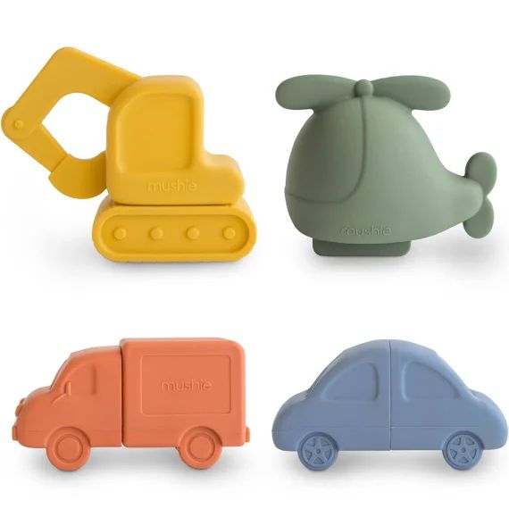 Lot De 4 Jouets De Bain Cupcake Jaune, Vert, Orange