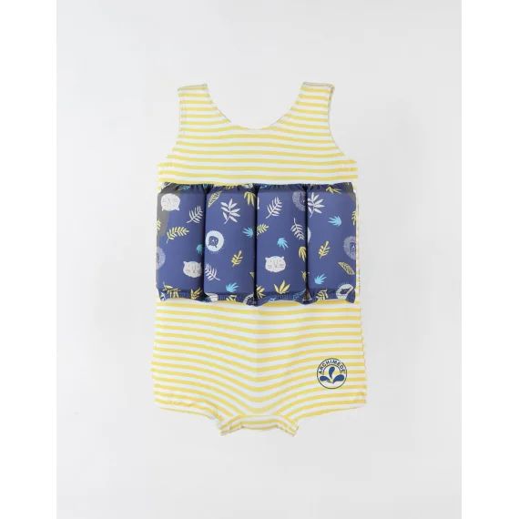 Maillot Bouée Rayé À Imprimés Bleu