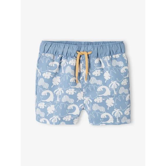Short de bain imprimé bébé garçon bleu grisé