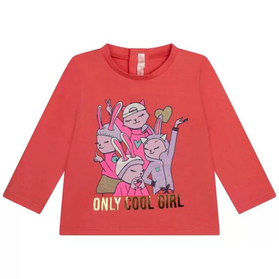 T-shirt imprimé en coton Fille Rouge