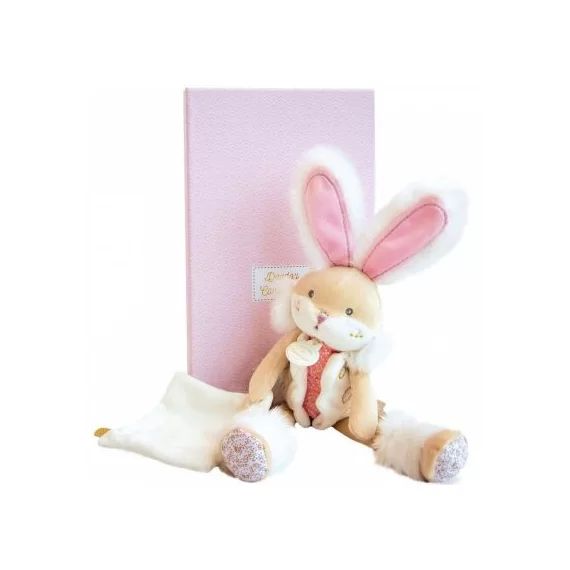 Coffret peluche avec Coffret doudou rose Lapin de sucre (31 cm)