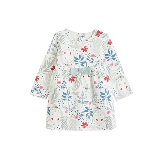 Robe En Molleton Bébé Fille Lina Blanc