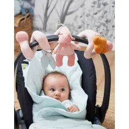 Jouet d&rsquo;éveil – NOUKIE&rsquo;S – Spirale d&rsquo;activités ludiques Lola – Rose – Pour bébé fille – Pouët, billes et formes rose