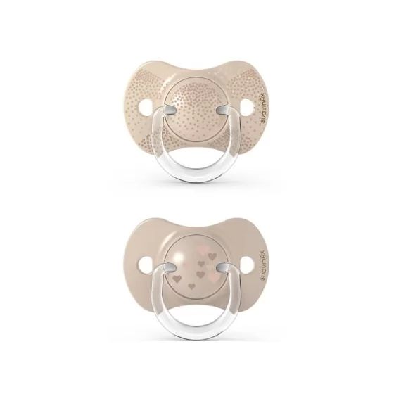 Lot de 2 sucettes symétriques SX PRO Joy doré (0-6 mois)
