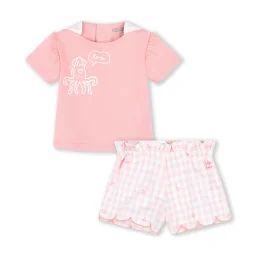 Ensemble en coton majoritaire Fille Rose