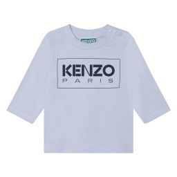 T-shirt avec imprimé logo Garçon Bleu