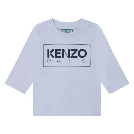 T-shirt avec imprimé logo Garçon Bleu