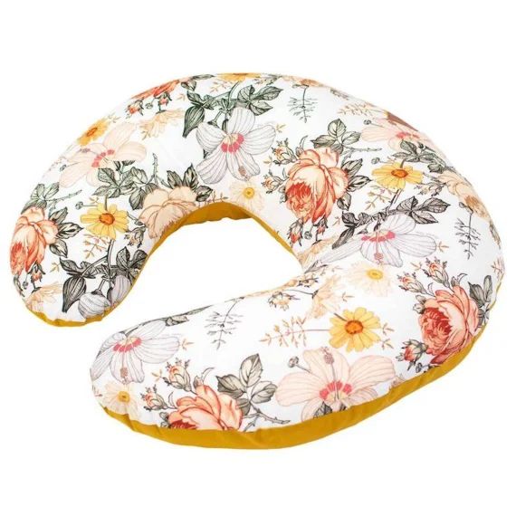 Petit Coussin D&rsquo;allaitement Ergonomique + Housse – Néo Vintage Blanc