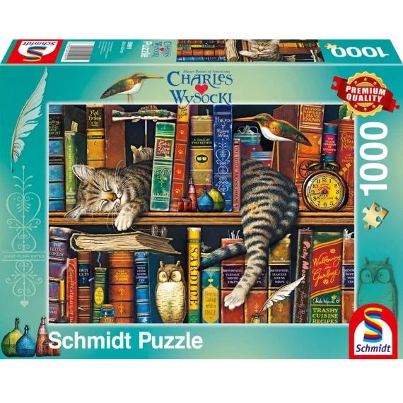 Puzzle Frédéric Le Chat Lettré 1000 Pcs Vert
