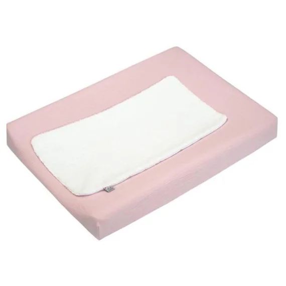Housse De Matelas À Langer + Tapis De Change En Bambou Jeanne Rose Rose