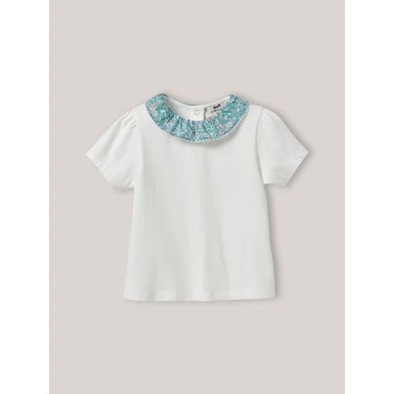 T-shirt Col En Tissu Liberty En Coton Biologique Liberty Harriet