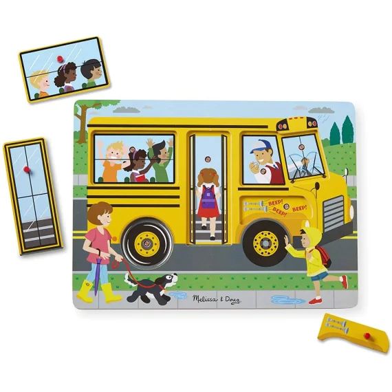 Puzzle Sonore – Bus Scolaire Jaune